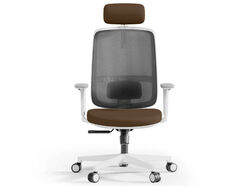 Siège de bureau Totto gris clair avec têtière 