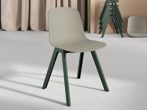 Lot de 4 chaises polyvalentes C 04 éco-conçues