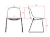 Chaise de collectivité Pure Loop pieds luge