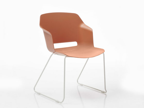Lot de 2 chaises de collectivité Clop pied luge