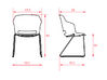 Lot de 2 chaises de collectivité Clop pied luge