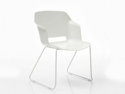 Lot de 2 chaises de collectivité Clop pied luge