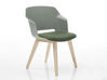 Lot de 2 chaises de réunion Clop pied bois