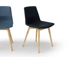 Lot de 2 chaises de réunion Origami Wood tapissées