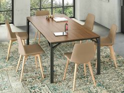 Lot de 2 chaises de réunion Origami Wood tapissées
