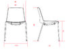 Lot de 2 chaises de réunion Origami tapissées