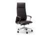 Fauteuil de direction Colonel en cuir dos placage bois