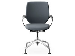 Siège de conférence pivotant Giroflex 313 avec base en aluminium poli