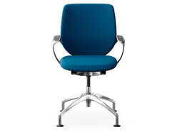 Siège de conférence pivotant Giroflex 313 avec base en aluminium poli