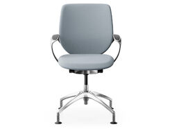 Siège de conférence pivotant Giroflex 313 avec base en aluminium poli