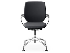 Siège de conférence pivotant Giroflex 313 avec base en aluminium poli