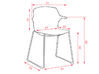 Chaise de collectivité Grabb pied luge