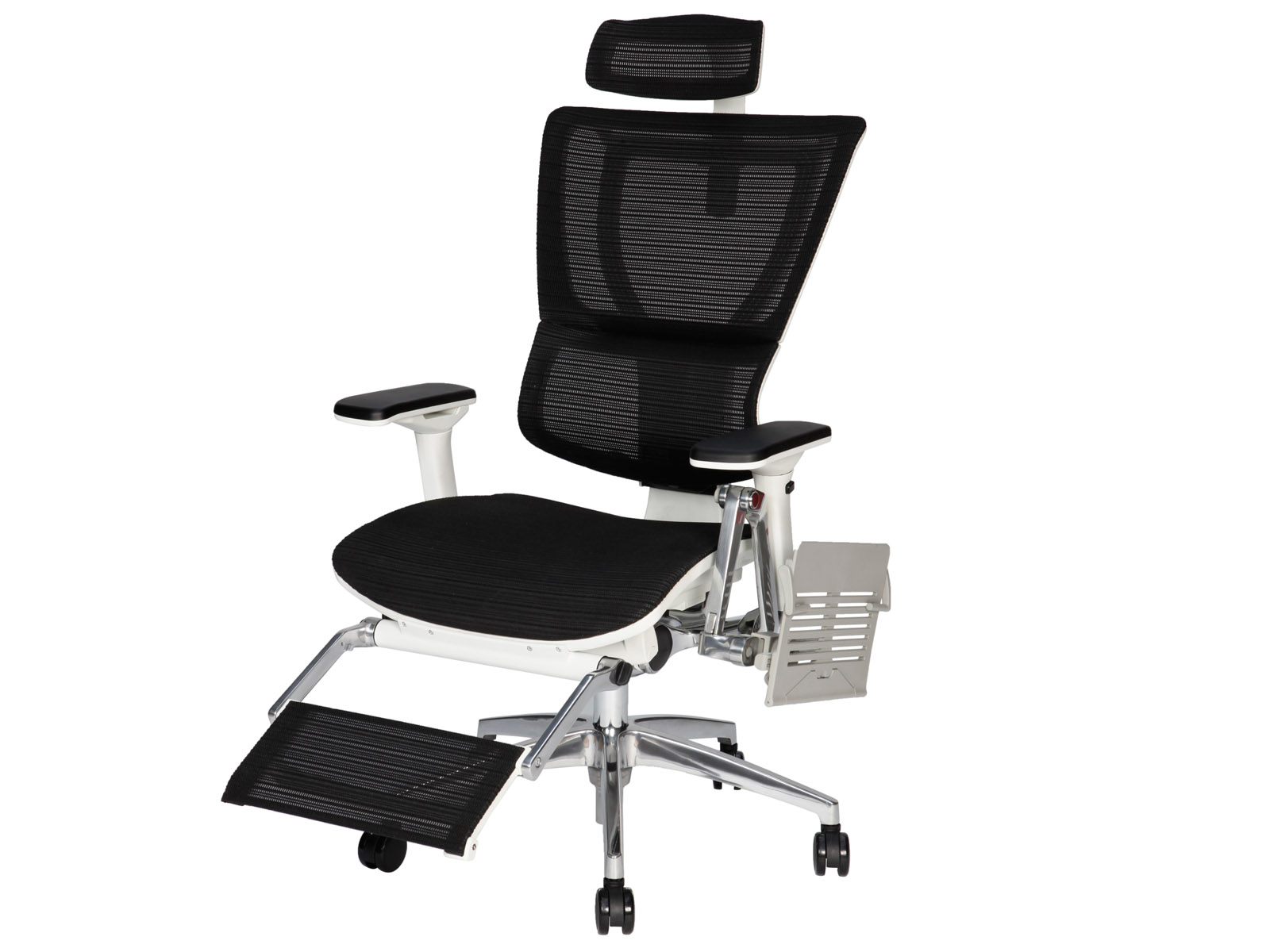 Fauteuil de bureau ergonomique l repose pieds & tablette de