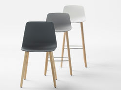 Lot de 2 chaises hautes Varya pieds bois