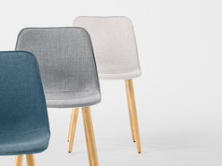 Lot de 2 chaises Varya Tapiz pieds bois