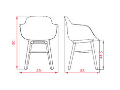 Lot de 2 chaises de réunion Sicla