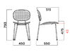 Lot de 6 chaises Outdoor Tondina Slim Bicolore