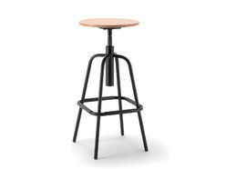 Tabouret haut réglable en hauteur Mea Wood