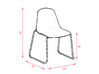 Lot de 4 chaises Epoca pied luge rembourrée
