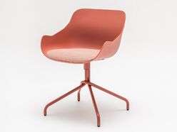 Siège de réunion Baltic pivotant avec placet d'assise en tissu