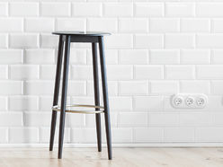 Tabouret haut Oto avec repose-pieds