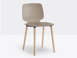 Lot de 2 chaises polyvalentes Babila 2750 pieds bois