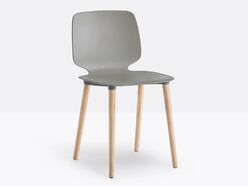 Lot de 2 chaises polyvalentes Babila 2750 pieds bois