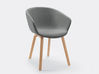 Lot de 2 chaises de réunion tapissées Cover Wood