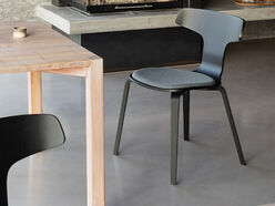 Chaise en pieds et coque bois Sela