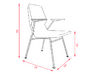 Chaise Oblique métal