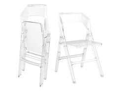 Lot de 2 chaises pliantes Clear