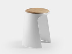 Lot de 4 tabourets Handy assise bois