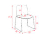 Lot de 2 chaises Karina pied luge