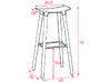 Lot de 2 tabourets hauts Néo avec repose-pieds