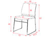 Lot de 4 chaises Clara pied luge