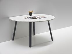 Table polyvalente ronde avec côté plat Tknika