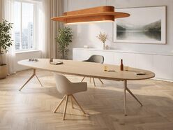 Table réunion ovale Usoa XL en mélaminé