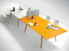 Table de réunion Elvira Wood laqué mat