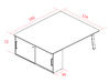 Table de travail Gradia Plus sur armoire coulissante