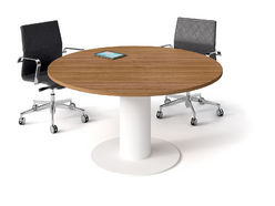 Table de réunion ronde Gradia Plus pied colonne