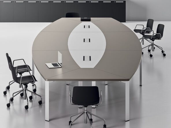 Table de conférence tonneau Meet 