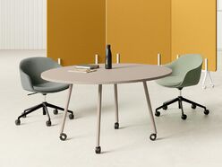 Table ronde polyvalente Knot sur roulettes