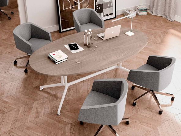 Table de réunion ovale Eldora