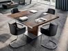 Table de réunion carrée Genesis avec inserts en cuir