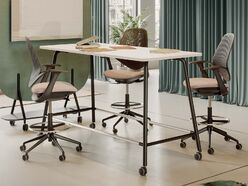 Table haute sur roulettes Muvit