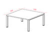 Table de réunion carrée Asset 4X