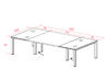 Table de réunion Asset 4X avec extension en verre