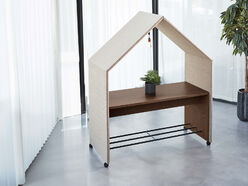 Table haute sur roulettes Hut Gem avec cloisons