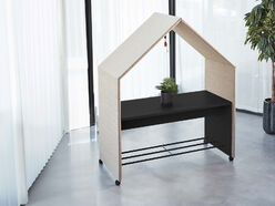 Table haute sur roulettes Hut Gem avec cloisons