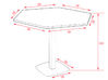 Table mange-debout hexagonale Ontario